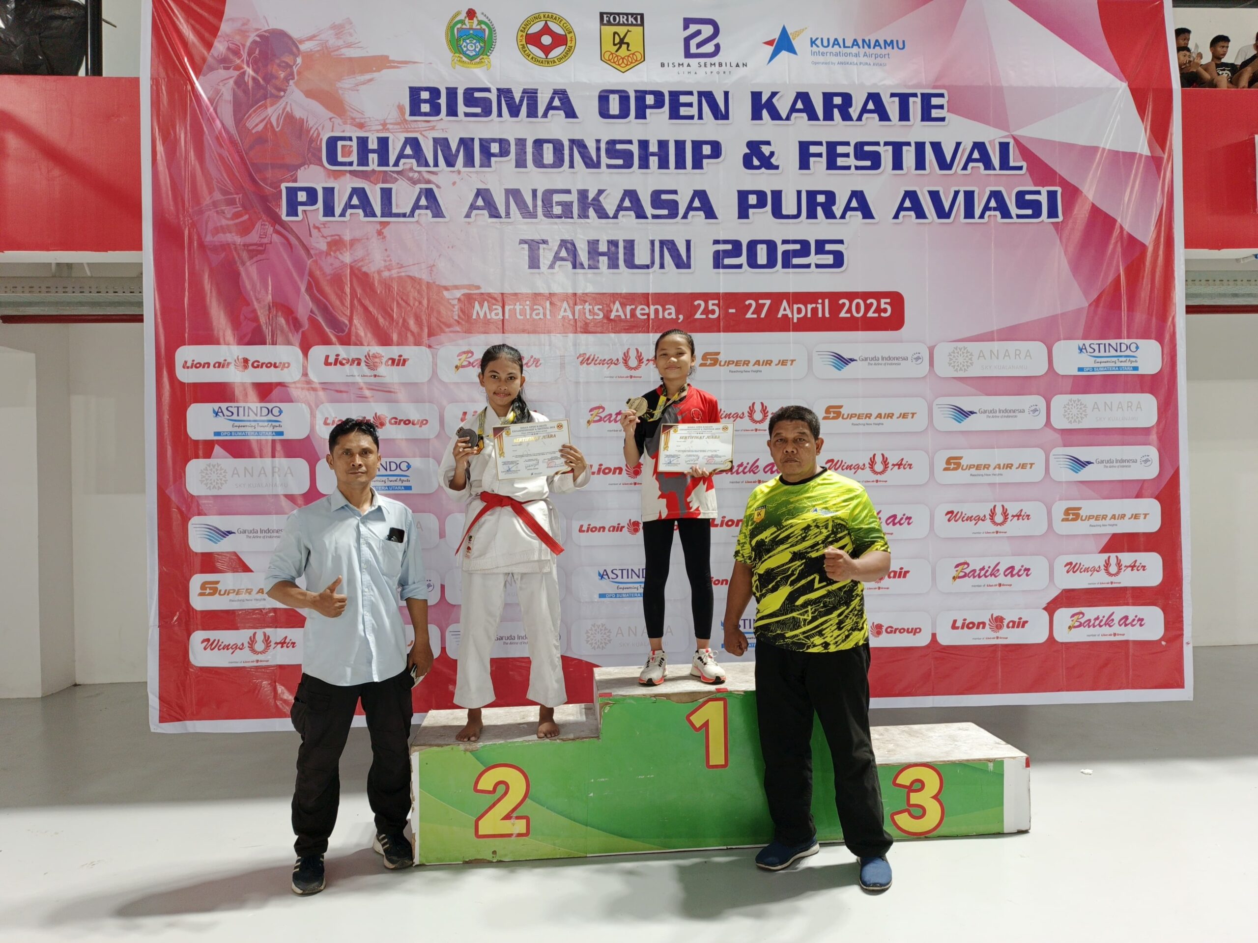 Budo Kiyokai Sumut Raih Medali di Kejuaraan Karate Bisma Open 25–27 April di GOR Kualanamu IMG-20250425-WA0502